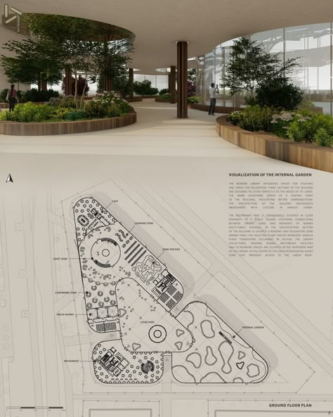 WISDOM HAVEN | Cultural Architecture Project Library Design Layout, Open Library Design, Library Design Architecture Plan Layout, Museum Design Concept, Library Design Architecture, Urban Planning Concept, Greenery Architecture, Sanctuary Architecture, Natural Light Architecture