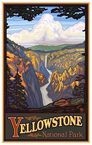 Yellowstone Falls, Postal Vintage, Travel Artwork, National Park Posters, Park Art, Bryce Canyon, Photo Vintage, Poster Retro, Yellowstone National