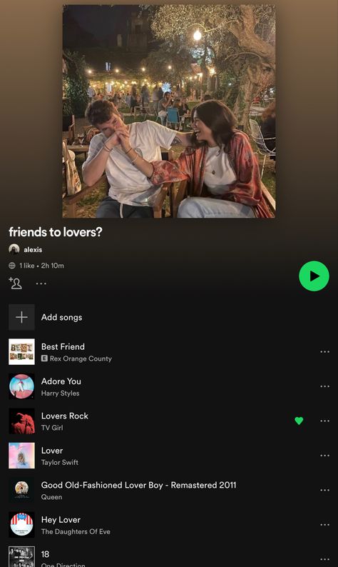 Friends To Lovers Playlist, Friendship Playlist, Specific Spotify Playlists, Spotify Playlist Ideas, Spotify Playlists, Best Spotify Playlists, Summer Songs Playlist, Therapy Playlist, Upbeat Songs