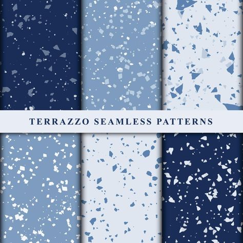 Set of terrazzo japanese style seamless patterns. Premium Vector Blue Terrazzo Texture, Terrazzo Texture Seamless, Terrazzo Seamless, Bedroom Design Luxury, Blue Terrazzo, Terrazzo Texture, Terrazzo Floor, Floor Pattern, Amazing Spiderman Movie