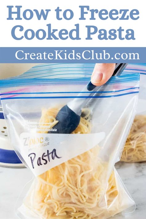 Don’t throw away leftover pasta – freeze it! If you find yourself making too much pasta save yourself time and energy the next time by learning how to freeze pasta. It’s easy to reheat quickly and tastes great. How To Freeze Cooked Pasta, Can You Freeze Cooked Pasta, Freezable Pasta Meals, How To Freeze Leftovers, How To Cook Pasta Ahead Of Time, How To Freeze Pasta, Frozen Pasta Meals, Easy Meals You Can Freeze And Reheat, Leftover Fettucini Noodles