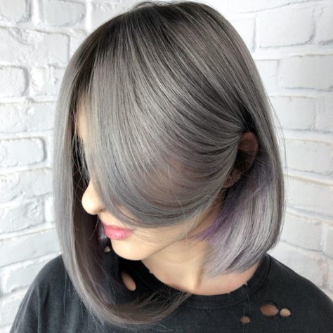 Ash Gray Hair Color Ideas & Formulas | Wella Professionals Dark Ash Gray Hair Color, Dark Ash Gray Hair, Ash Gray Balayage, Ash Gray Hair, Haircut Color Ideas, Gray Hair Ideas, Popular Hair Colors, Ash Gray Hair Color, Cut And Color Ideas