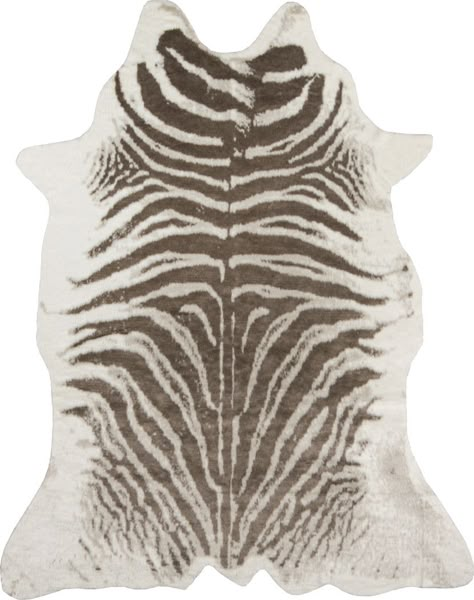 The safari style of this decorative area rug collection is artfully crafted with humane design in mind. An innovative pairing of acrylic and polyester fibers create the course impression of hair-on-hide, giving each animal print rug the look of leather with a totally touchable texture. The suede backing adds a supple finish to the underside of this decorative floorcovering, exhibiting exquisite attention to detail that's cosmopolitan, yet compassionate and cruelty-free. Zebra Hide Rug, Zebra Hide, Rug Backing, Zebra Rug, Momeni Rugs, Complimentary Color Scheme, Faux Cowhide, Erin Gates, Area Rug Decor