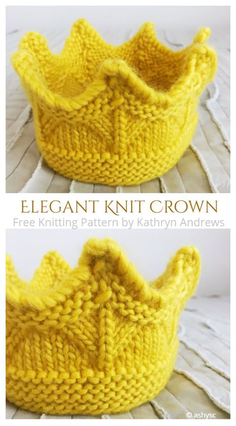 Elegant Knit Crown Free Knitting Pattern Free Knitting Pattern For Crown, Easy Crochet Crown Pattern Free, Crown Knitting Pattern Free, Knitted Crowns Free Pattern, Knit Crown Pattern Free, Crown Knitting Pattern, Knit Crown Pattern, Knitted Crown Pattern Free, Crochet Crowns Free Pattern