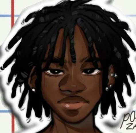 Black Anime Guy, Twisted Hair, Cocoppa Wallpaper, Tutorials Drawing, Black Art Painting, Black Artwork, Black Cartoon, Black Art Pictures, Black Love Art