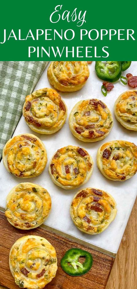 Jalapeno Popper Pinwheels Jalapeno Poppers Tortilla Roll Ups, Jalapeno Crescent Roll Recipes, Jalepeno Popper Pinwheel Recipes, Jalapeno Bacon Pinwheels, Jalapeno Poppers Pinwheels, Jalapeno Popper Pinwheel Recipes, Jalapeno Puff Pastry, Jalepeno Popper Pin Wheels, Jalapeno Popper Rolls