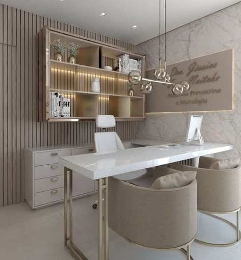 Elegant Lash Room, Home Clinic Room, Beauty Office Design, Office Decor Business, Beauty Office, Room Decor Ideas Diy, Salon Office, Nail Salon Interior Design, Nail Salon Interior