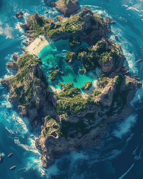 Love this.... #art #aiart #aiartcommunity Environment Sketch, Fantasy City Map, Traveller Rpg, Beautiful Terrariums, Fantasy World Map, Download Anime, Rpg Map, Fantasy Island, Island Art