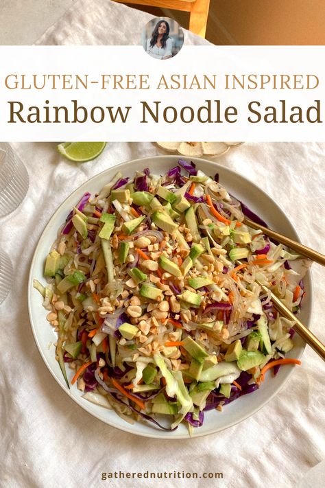 No-cook rainbow noodle salad packed with veggies, “miracle” noodles, and the best simple Asian-inspired dressing. Plus, it’s vegan and gluten free! A simple, light, and fresh noodle salad! Made with crunchy cabbage coleslaw mix, miracle noodles, and refreshing cucumber. This salad is perfect for a summer weekend at the lake or backyard BBQ, and easy weeknight dinner, or a simple lunch to meal prep for the week! Miracle Noodle Recipe, Curry Noodle Salad, Miracle Noodles Recipe, Cabbage Coleslaw, Paleo Recipes Lunch, Miracle Noodle, Gluten Free Recipes For Lunch, 2023 Food, Miracle Noodles