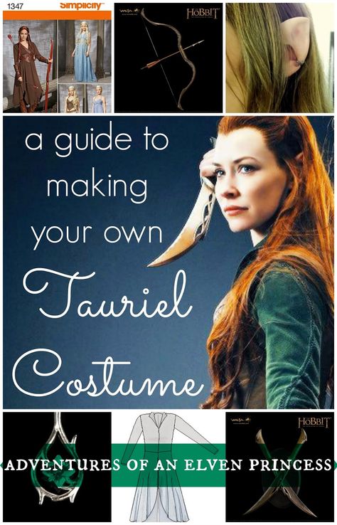 A Guide to Making Your Own Tauriel Costume on Adventures of An Elven Princess. Lotr Crafts, Tauriel Costume, Hobbit Tauriel, Tauriel Cosplay, Lotr Cosplay, Elf Costumes, Hobbit Cosplay, Pattern Reference, Lotr Costume