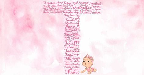 Baby Girl Names Starting With T Telugu Baby Girl Names, T Name Dp, Hindu Girl Baby Names, T Girl Names, English Names Girls, Tamil Baby Girl Names, Traditional Baby Girl Names, Tamil Baby Names, Christian Baby Girl Names