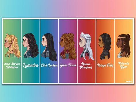 Tog Character Names, Throne Of Glass Yrene Towers, Nesryn Faliq Fanart, Yrene Towers Fan Art, Nehemia Throne Of Glass Art, Manon And Aelin, Nesryn Faliq, Nehemia Ytger, Yrene Towers