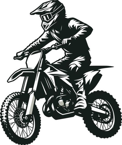 AI generated Motocross Rider  Silhouette Illustration Pro Vector Analog Photo, Car Sticker Design, Motocross Riders, Silhouette Illustration, Pop Art Wallpaper, Motorcycle Riders, Doodle Illustration, Cityscape Photos, Logo Banners