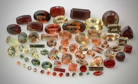 A happy Oregon Sunstone family! Sunstone Jewelry, Oregon Sunstone, Geology Rocks, Gift Suggestions, Faceted Gems, Rock Collection, Minerals And Gemstones, Rocks And Gems, Treasure Boxes