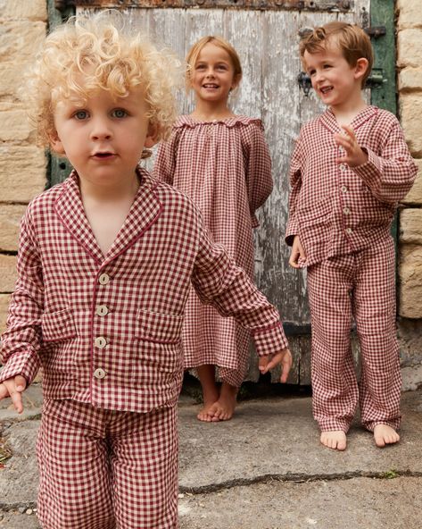 📸 Matching Moments 📸⁠ ⁠ Autumnal nights call for our organic cotton twill. There's nothing we all need more than to wrapped up and cosy at bedtime. The Nico pyjamas and Sabrina are the sweetest addition for little ones sleepwear in colder months. A perfect match our ladies' Carey nightie.⁠ ⁠ Photography @aliciawaite_ ⁠ Models @ameliagmodel @crowoodhouse⁠ HMU @sophiecoxmakeup⁠ Location @peagreenlocations⁠ ⁠ #ifonlyifnightwear #ifonlyif #gingham Travel Scarf, Holiday Pajamas, Red Gingham, Boys Pajamas, If Only, Baby Ideas, Mother Of Pearl Buttons, Pearl Buttons, Yarn Dyeing