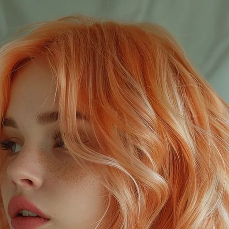 EVILHAIR | hair color & hair care on Instagram: "The color trend of 2024- Peach Fuzz!!   "Embrace the deliciously fruity, peachy pastel vibes - a must-have for all Pastel hair lovers!  Our PASTEL PEACHY ORANGE Color Conditioner is your go-to for vibrant, semi-permanent hair color without the damage. Infused with conditioning agents, it nourishes while it colors, leaving your hair vibrant, strong, and oh-so-colorful for up to 5 - 7 washes."  Perfect match with GO Orange ColorShampoo and Sugaia Agave Scalp and hair oil ✨  ° ° SHOP at evilhair.com | link in bio  ° ° ✨ Tag friends who adore pastel hair colors! ✨ _______________________________  We are Cruelty free, Vegan friendly and shipp worldwide. 💜   #orangehair #pastelorangehair #pastelhaircolor #pastelhairdye #pastelhair #haircolortrend Pink Orange Blonde Hair, Orange Creamsicle Hair, Soft Orange Hair, Vibrant Orange Hair, Pale Orange Hair, Dark Peach Hair Color, Ginger Peach Hair, Light Orange Hair, Peachy Hair Color