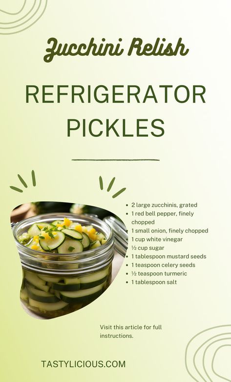 refrigerator pickles zucchini homemade relish pickles recipe ideas refrigerator pickles recipe ideas dill cucumber refrigerator pickles recipe best pickles recipe ingredients how to make pickles at home Homemade Relish, Dill Cucumber, Make Pickles, Refrigerator Pickle Recipes, Zucchini Relish, Zucchini Pickles, How To Make Pickles, Best Pickles, Pickles Recipe