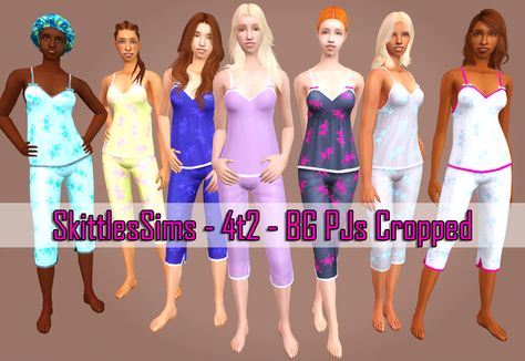 SKITTLESSIMS - 4T2 - PAJAMA PARTY COLLECTION PART 1.3 | Skittles Sims on Patreon Full Body Outfits, Maternity Pjs, Cc Clothing, Female Sims, Sims 4 Mm, Body Outfit, The Sims 2, Female Clothes, Corset Lace