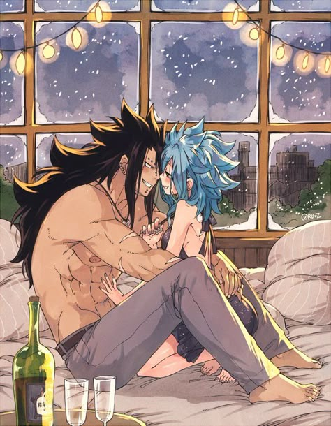 GALE happy holidays via Rboz! Gajeel X Levi, Gale Fairy Tail, Levy Gajeel, Levy Mcgarden, Fairy Tail Levy, Gajeel X Levy, Gajeel And Levy, Gajeel Levy, Fairy Tail Photos