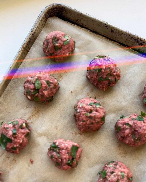 Meatballs With Ground Liver - STARSEED KITCHEN Liver Meatballs, Paleo Meatballs, Ancestral Diet, Cilantro Parsley, Gluten Free Meatballs, Small Food Processor, Ground Meat, Paleo Gluten Free, Parsley