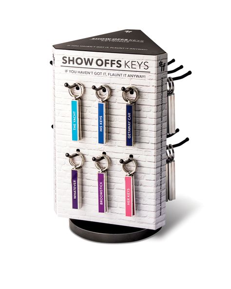 That Company Called IF - Show Offs Keys Metal Keyring Display. Keyring Display, Display Keychains For Sale, Display Keychains, Keyring Collection Display, Keychain Souvenir Display, Keychain Display Stands, Sock Display, Make Happy, Shop Display