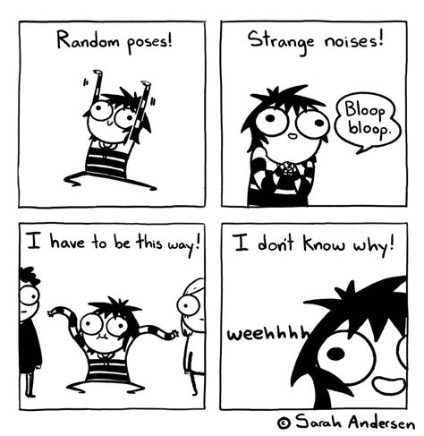 Sarah Scribbles, Sarah's Scribbles, Sarah Andersen, Funny Comic Strips, Comic Manga, Funny Animal Jokes, Animal Jokes, Cute Comics, Images Gif