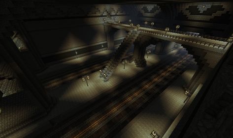 Underground Train Station Minecraft Project Minecraft Train Station, Underground Train Station, Minecraft Train, Markus Persson, Minecraft Underground, Underground Train, 3d Art Projects, Minecraft Structures, Minecraft Cottage