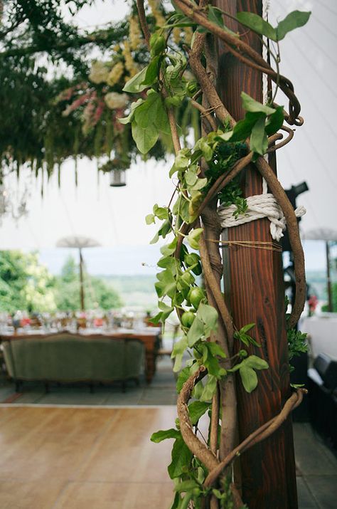 Vines and leaves wind their way up a wooden pillar near the dance floor. Paper Vines, Colin Cowie Wedding, Colin Cowie, Wooden Pillars, Ap Art, The Dance, Wonderful Things, Dance Floor, Art Project