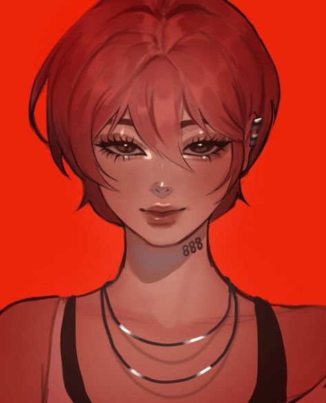 Koolen Art Girl, Koleen Art Style, Koleen Drawing Digital, Kooleen Art Style, Koleen Art, Red Pfp Icon, Cute Art Styles Aesthetic, Kooleen Art, Drawing Male Hair