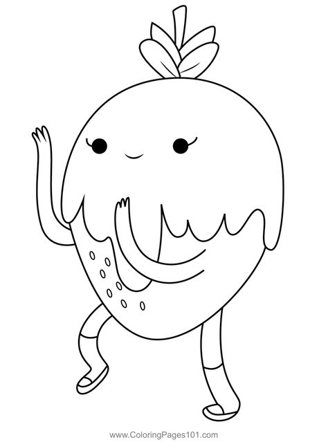 Chocoberry the Strawberry Adventure Time Coloring Page Adventure Time Outline, Adventure Time Coloring Pages, Candy People, Adventure Time Drawings, Coloring Stuff, Vector Character Design, Sketches Of People, Vector Character, Colouring Book