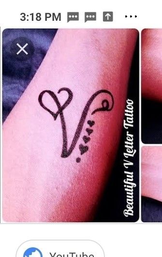 V Letter Mehndi Design, V Letter Tattoo, Design With Letters, Small Girly Tattoos, V Letter, Alphabet Designs, Simple Tattoo Designs, Mehndi Tattoo, Cute Love Wallpapers