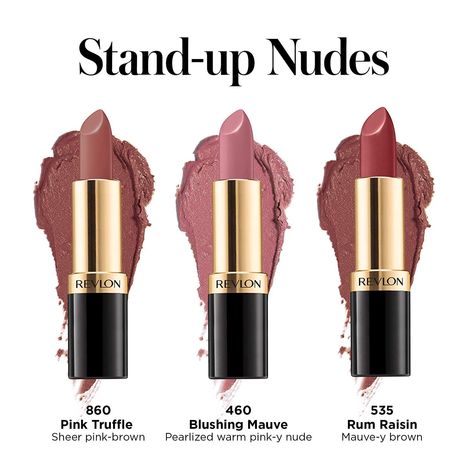 Revlon Marvelous Mrs. Maisel Stand-Up Nude Lipsticks Revlon Lipstick, Marvelous Mrs Maisel, Kylie Jenner Lipstick, Mrs Maisel, Pink Stuff, Lipstick Color, Lipstick Collection, Beauty Lipstick, Nude Lipstick