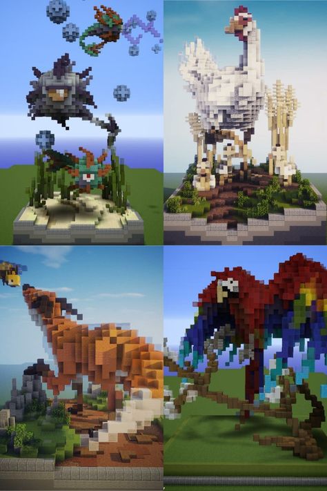 Minecraft Snail Statue, Minecraft Hexagon Base, Spawn Builds Minecraft, Minecraft Warrior Statue, Minecraft Sheep Statue, Minecraft Fox Statue, Minecraft Horse Statue, Spawn Ideas Minecraft, Minecraft Animal Builds