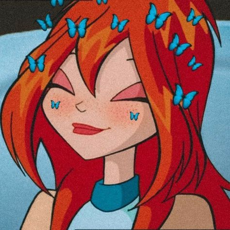 Red Hair Cartoon, Bloom Winx, Klub Winx, Instagram Cartoon, Bloom Winx Club, Cartoon Profile Pictures, Comic Art Girls, Cartoon Girl, Cartoon Icons