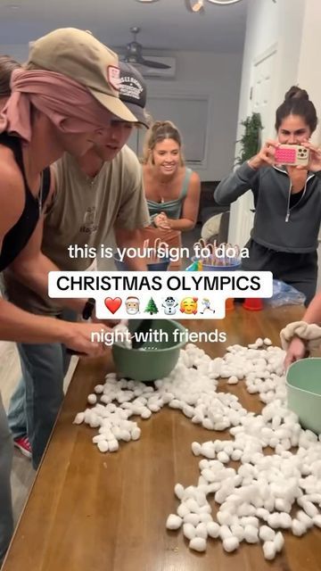 Britnee Kent on Instagram: "we hosted a Christmas Olympics + it’s going to be an annual tradition now! So freaking fun!! Save this post + send it to someone you want to do this with!" Senior Olympics Activities, Christmas Beer Olympics, Christmas Olympics Scoreboard, Family Olympics Indoor, Christmas Family Olympics Games, Thanksgiving Family Olympics, Party Olympic Games, Olympics Games For Adults, Holiday Olympic Games