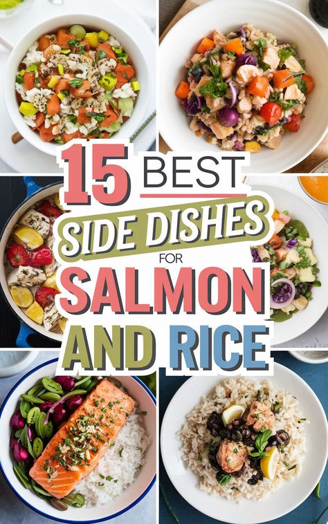 Serve Up a Feast with These Amazing Side Dishes to Accompany Your Salmon and Rice! 🍽️🥦 #foodlover #sidedishinspiration #yum Rice To Serve With Salmon, Sides With Salmon Dishes, Sides For Salmon, What To Serve With Salmon, Amazing Side Dishes, Salmon Sides, Chili Lime Salmon, Lemon Dill Salmon, Herb Crusted Salmon