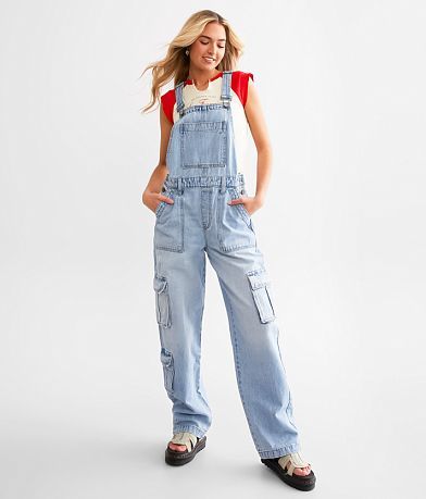 Free People Ziggy Denim Cuffed Overalls - Women's Rompers/Jumpsuits in Powder Blue | Buckle Overalls For Women, Overalls Women, Powder Blue, Rompers Women, Come Back, Wardrobe Staples, Perfect Pair, Womens Bottoms, Jumpsuit Romper