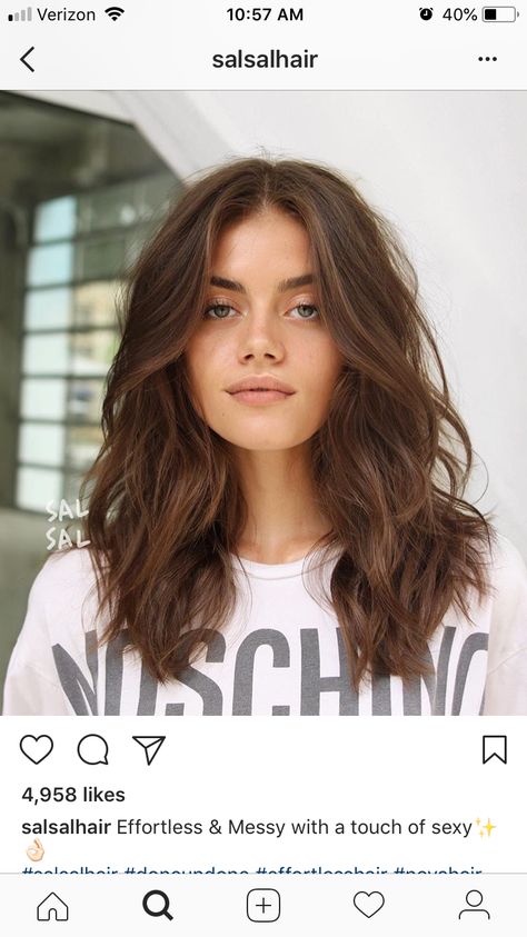 Medium wavy haircut with long layers Waves Haircut, Wavy Haircuts, Medium Long Hair, Haircut For Thick Hair, Mid Length Hair, Medium Hair Cuts, Long Hair Cuts, Medium Length Hair Cuts, Layered Hair