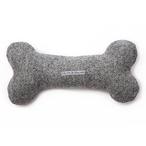 Stoneham Tweed Squeaky Bone Toy Designer Dog Accessories, Dog Bone Toy, British Dog, Dog Toy Basket, Designer Dog Beds, Dog Stocking, Rope Dog Toys, Rope Dog, Plush Dog Toys