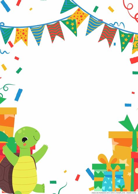 Turtle Party Birthday Invitation Templates Check more at https://www.fridf.com/turtle-party-birthday-invitation-templates/ Birthday Certificate, Turtle Party, Invitation Background, Head Start, Party Birthday, Turtles, Birthday Invitations, Invitation Template, Birthday