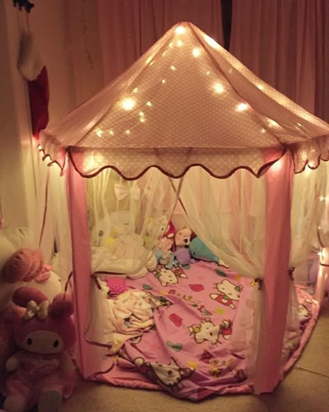 Little Safe Space Wallpaper, Little Core Aesthetic, Age Regregression Room, Age Regressing Room, Age Reggresion Room, Cozy Penthouse, Princess Tent, Kawaii Items, Harajuku Anime