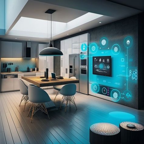 Space Station Interior, Smart Apartment, Tattoo Modern, Futuristic Home, Astuces Diy, Home Aesthetic, Tech House, Smart Appliances, Smart Home Technology