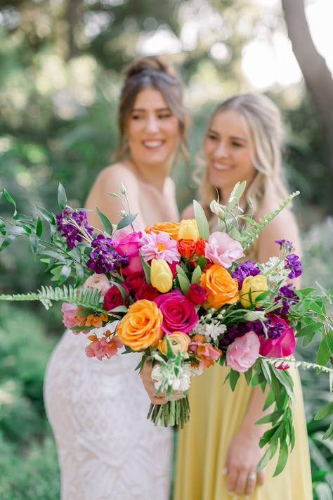 Bold + Brightly Colored - CH&LER Bright Wedding Bouquet, Colorful Bridal Bouquet, Colorful Wedding Bouquet, Bright Wedding Colors, Bright Wedding Flowers, Colorful Wedding Flowers, Vibrant Wedding, Colourful Wedding, Wedding Bouquet Ideas