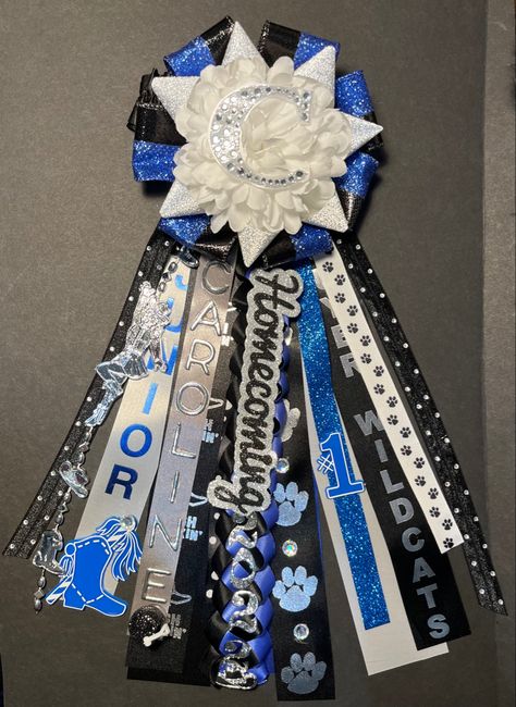 Hoco Mums, White Mums, Homecoming Mums Diy, Homecoming Mums, Hanukkah Wreath, Homecoming, Glue, Light Blue, Arts And Crafts