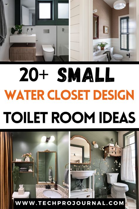 I’ve been loving how a well-designed small water closet can really elevate a bathroom. If you’re working with limited space, these small water closet design toilet room ideas will show you how to create a functional yet stylish area. You'll discover clever tips to make even the tiniest spaces feel organized and inviting. Water Closets Toilet Room, Decorate A Water Closet, Small Bathroom With Water Closet, Bathroom Water Closet Ideas, Potty Closet Bathroom Ideas, Decorating A Water Closet, Water Closet Design Ideas, Toilet And Sink Bathroom Ideas, Water Closet Decor Ideas