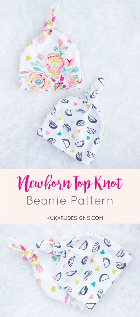 Newborn Hat Pattern Sew Free, Newborn Beanie Pattern Sewing, Baby Knot Hat Pattern Free, Newborn Baby Hat Sewing Pattern Free, Baby Knot Hat Pattern, Knotted Beanie Pattern, Knotted Hat Pattern Free, Newborn Hat Sewing Pattern, Top Knot Baby Hat Pattern