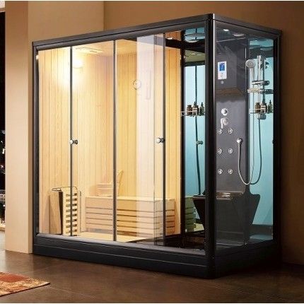 Steam Sauna Combination | Home Steam Room | Steam Spa Shower Kit & Units in USA Home Steam Room, Steam Shower Units, Shower Sauna, Home Infrared Sauna, Sauna Shower, Saint Kitts, Steam Spa, Steam Sauna, Sauna Design