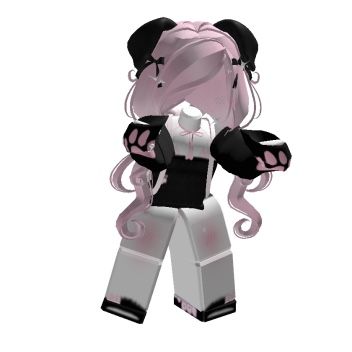 Roblox Cat Avatar, Skins Roblox, Roblox Emo Outfits, Emo Roblox Avatar, Roblox Skins, Avatar Roblox, Free Robux, Rblx Fits, Female Avatar