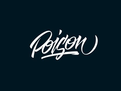 Poison Lettering by Anton Akhmatov Poison Logo Design, Poison Logo, Create A Tattoo, Handwritten Typography, Quote Tattoo, Hand Lettering Inspiration, Lettering Inspiration, Logos Ideas, Favorite Fonts