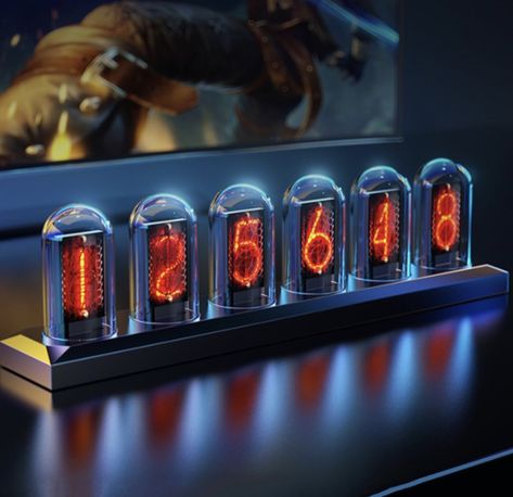 Click the visit button to buy now Nixie Tube Clock, Style Cyberpunk, Diy Glow, Daily Weather, Nixie Tube, Weather Information, Gaming Desktop, Led Diy, Lampe Decoration